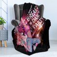 thumbnail image 4 of Youth Soft Flannel Fleece Throw Blanket, Break Dance Party Poster Design with a Teen Girl Jumping Disco Nightclub Lifestyle, Cozy Plush for Indoor and Outdoor Use, 50" x 70", Multicolor, by Ambesonne, 4 of 5