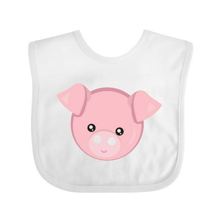

Inktastic Cute Pig Little Pig Piggy Pink Pig Gift Baby Boy or Baby Girl Bib