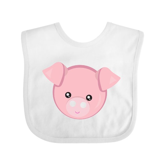 Inktastic Cute Pig, Little Pig, Piggy, Pink Pig Boys or Girls Baby Bib