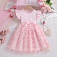 thumbnail image 6 of Girls Summer Dress Sleeves Skirt Party Gown Toddler Kids Mal Occasion Clothes, 6 of 7
