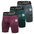 thumbnail image 1 of Labymos 3 Pack Men Sports Shorts Active Workout Underwear with Pocket, 1 of 7