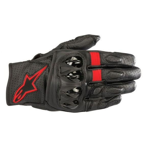 Alpinestars Celer V2 Mens Leather Motorcycle Gloves Black/Red SM