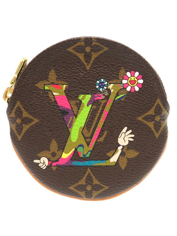 Pre-Owned Louis Vuitton Porte Monogram Hand M95563 Takashi Murakami Coin Case Purse... (Good)