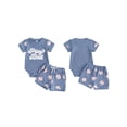 thumbnail image 3 of Baby Summer Outfits Casual Baseball/Golf Themed Crew Neck Short Sleeve Romper and Shorts 2 Pcs Set, 3 of 10