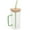 Assorted Color, variant on Clear Glass Cup Covered Beverage Cup Milk Drinking Cup Glass Water Cup with Straw