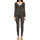 thumbnail image 1 of Gibobby Ropa interior sexy Traje de dos piezas de Color sólido para mujer, ropa interior térmica, conjunto de Top y pantalones elásticos, ropa de dormir cálida y（Café，Talla única), 1 of 5