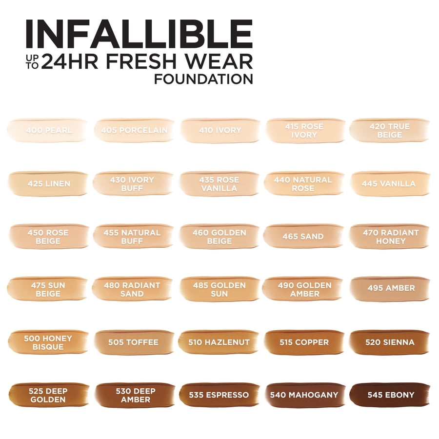 Loreal infallible foundation swatch discount