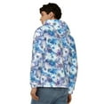 thumbnail image 4 of Naloa Icy Blue Snowflakes Men’s Hoodies, Zip up Hoodie, Sweatshirts,Hoodies for Men Sizes S-3XL-X-Large, 4 of 5
