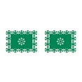 thumbnail image 1 of Kearding Manteles individuales Festival Navidad vacaciones boda cena copos de nieve aislamiento térmico comedor Mat tela bandeja almohadilla cocina Verde/35*25cm 2piezas Kearding CBP443900, 1 of 6