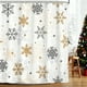 thumbnail image 4 of CaiYueKe Winter Shower Curtains for Bathroom Snowflake Shower Curtain Christmas Bathroom Decor Winter Holiday Washable Durable Fabric Bathroom Curtains 71x35.4 Inch, 4 of 7