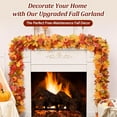 thumbnail image 6 of Waipfaru Lighted Fall Garland for Mantle, 6ft Battery Operated Thanksgiving Garland with Timer, Pumpkins,Berries,Autumn Decorations for Fireplace Home, 6 of 8