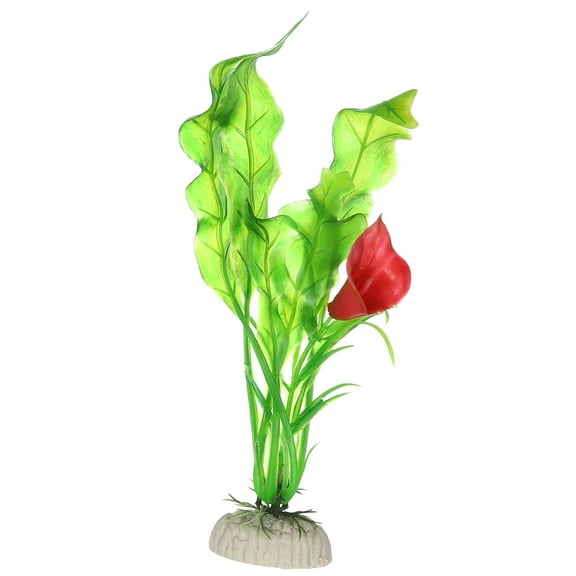 Unique Bargains 1 Pcs Fish Tank Aquarium Decorations Artificial Plants Plastic Artificial Water Plants Green 15cm