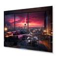 thumbnail image 2 of Designart "Penthouse View of the Futuristic Eiffel Tower in Paris II" Franch Metal Wall Art, 2 of 5