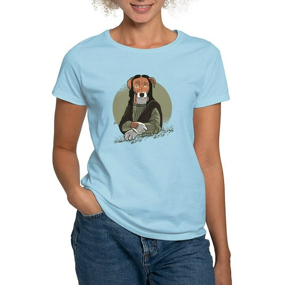 CafePress - Mona Lisa Dog T Shirt - Women's Classic T-Shirt