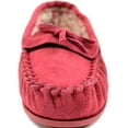 thumbnail image 2 of SNUGRUGS Ladies / Womens Soft Suede Moccasins / Slippers with Beautiful Cotton Lining - Crimson - 7 US, 2 of 7