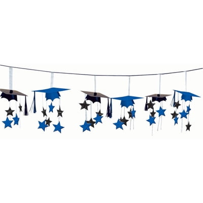 Congrats Grad Blue Graduation 3D Garland