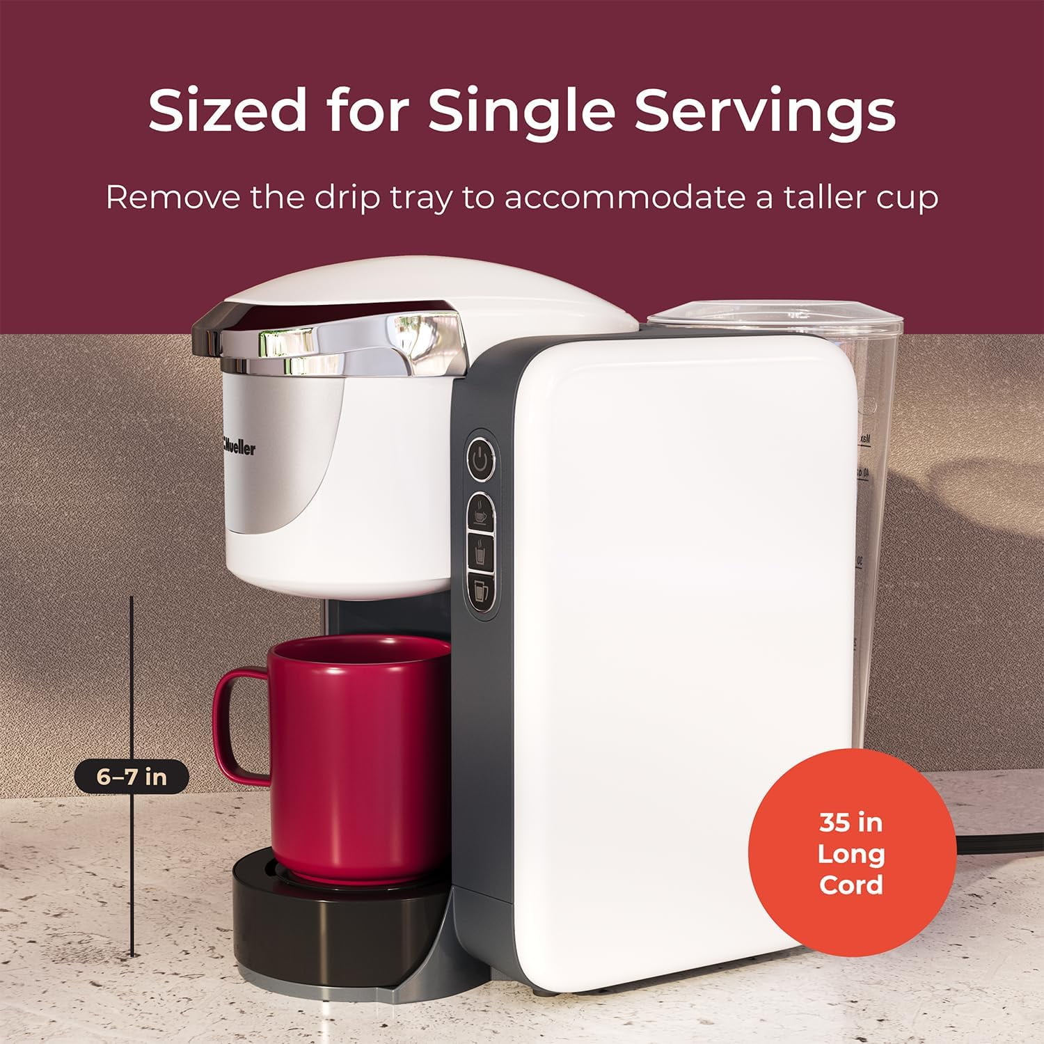 Mueller Ultima Single Serve K-Cup Coffee Maker, Coffee Machine with Five  Brew Sizes SALE Coffee Makers Shop - BuyMoreCoffee.com