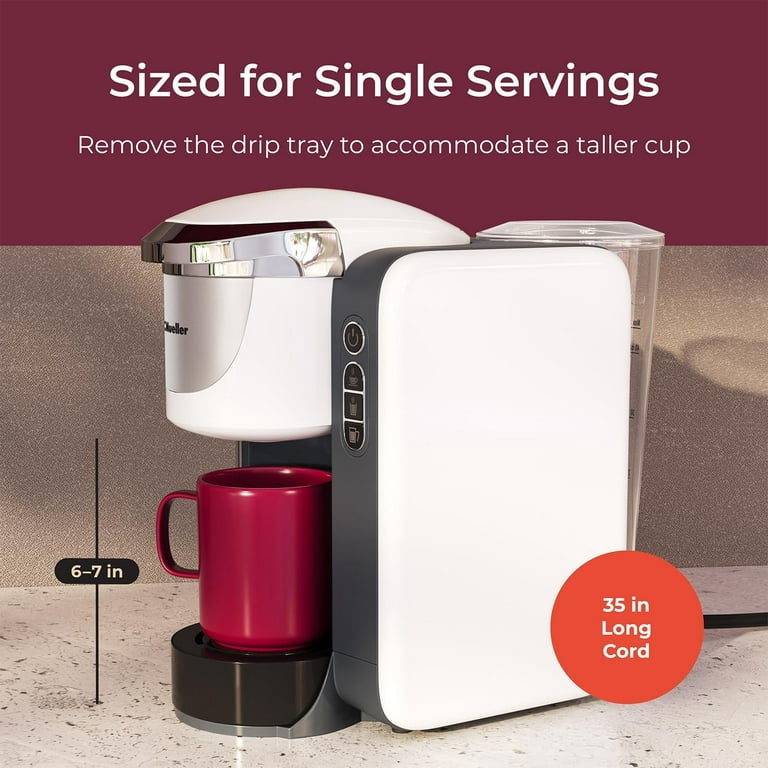  Mueller Single Serve Pod Compatible Coffee Maker Machine With 4  Brew Sizes, Rapid Brew Technology with Large Removable 48 oz Water Tank:  Home & Kitchen