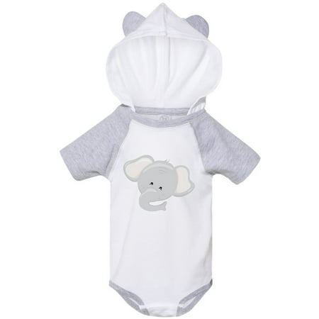 

Inktastic Cute Elephant Head Gift Baby Boy or Baby Girl Bodysuit