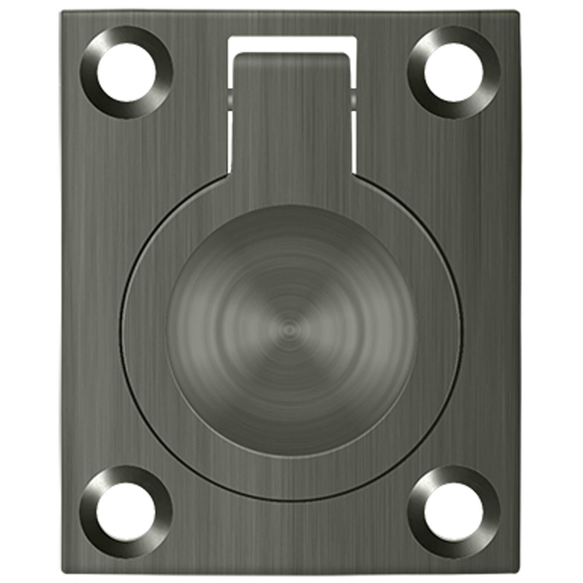 Deltana FRP175U15A 1 3/4-Inch x 1 3/8-Inch Solid Brass Flush Ring Pull