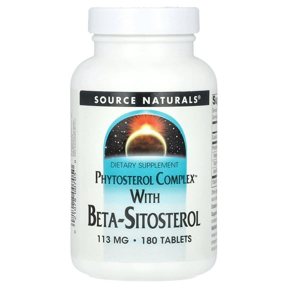 Source Naturals Phytosterol Complex with Beta-Sitosterol, Supports Healthy Cholesterol Levels*, 113 mg - 180 Tablets