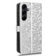 thumbnail image 5 of Funda de piel con estampado de lunares y billetera para Samsung Galaxy A55 5G - Plateada s202412245585, 5 of 5