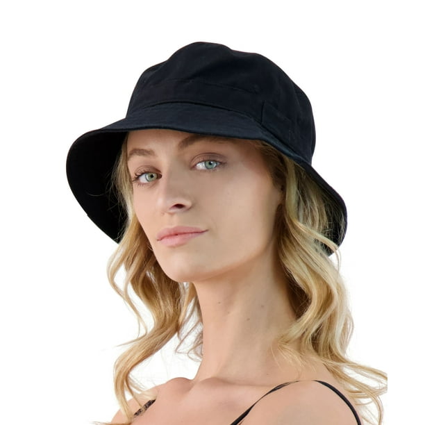 Market & Layne Sombrero de pescador negro unisex para adultos y adolescentes - Extra Pequeño/Pequeño Market y Layne Sombrero de copa