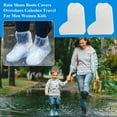 thumbnail image 5 of 10 Pairs Waterproof Shoe Covers for Rain - Disposable Plastic Rain Shoe Covers - Non-Slip Indoor Outdoor Rain Cover for Shoes,Plastic Overshoes for Men Women -Water Proof Boot Protector – Clear, 5 of 6