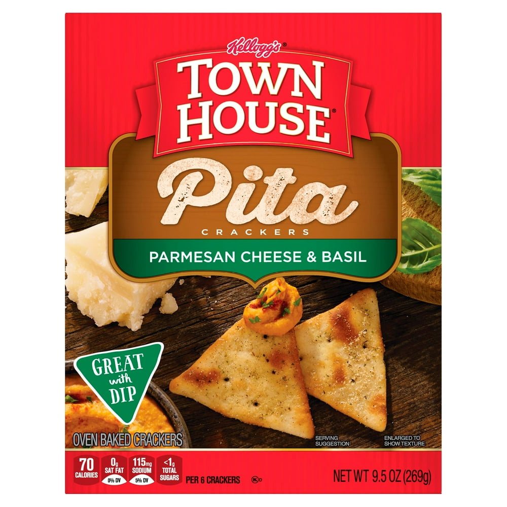 Kellogg's Town House Pita Parmesan Cheese & Basil Oven Baked Crackers