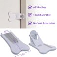 thumbnail image 3 of (Paquete de 4) Cerradura de puerta corredera para seguridad infantil, topes de ventana para ventanas verticales, cerradura de puerta corrediza de vidrio a prueba de bebés, 3 of 5