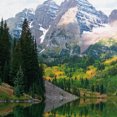 thumbnail image 3 of Masterpiece Art Gallery America the Beautiful Mountain & Lake by Robin Constable Hanson Canvas Photo Art Print 22" x 28", 3 of 4