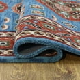 thumbnail image 5 of Rugsotic Carpets Hand Tufted Wool Eco-Friendly Area Rugs - 10'x13', Rectangle, Light Blue Red, Modern Contemporary Design, High Pile Handmade Anti Skid Rugs for Living Room, Bed Room K00S15, 5 of 9