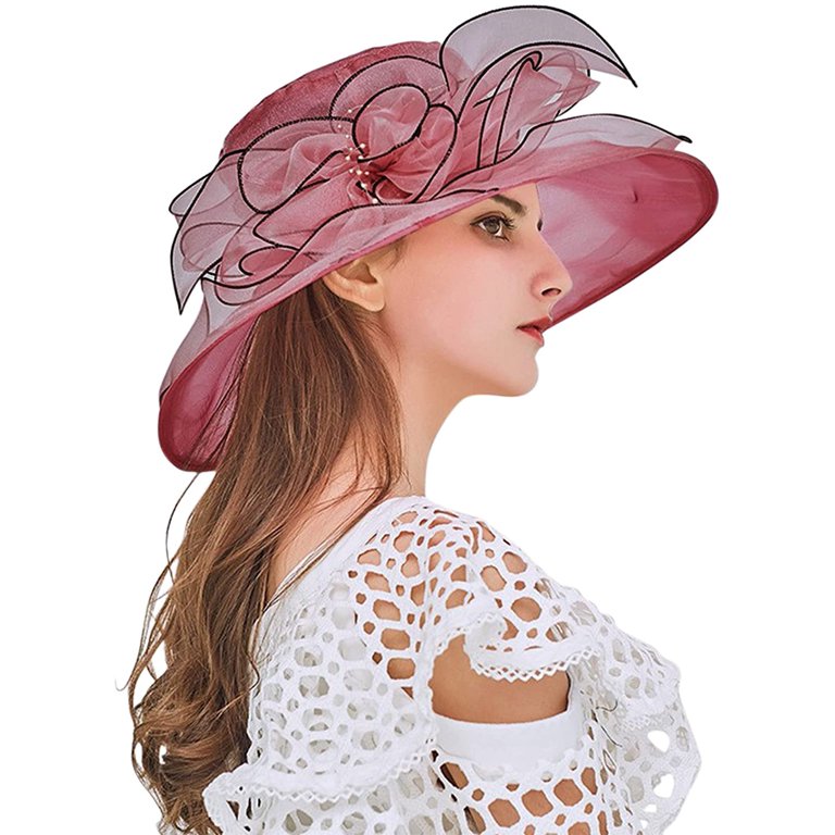 Derby Hat for Women 2023, Organza Tea Party Fascinator Hats  display picture 3