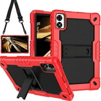 FIEWESEY Case for VORTEX ZTAB10/Vortex T10M PRO 10.1 inch Tablet Hybrid Shockproof Firendly Case Built in Kickstand Shoulder Strap for VORTEX ZTAB 10/Vortex T10M PRO 10.1 inch Tablet (Red/Black)