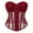 Red, variant on yunLCZ Shapewear for women Womens Waist Trainer Cincher Heavy Duty Steel Boned Underbust Waspie Mesh Corset