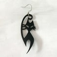 thumbnail image 4 of UDIYO 1 Pair Dangle Earrings Cat Shape Dress Up Jewelry Horrible Black Hook Earrings for Halloween, 4 of 6