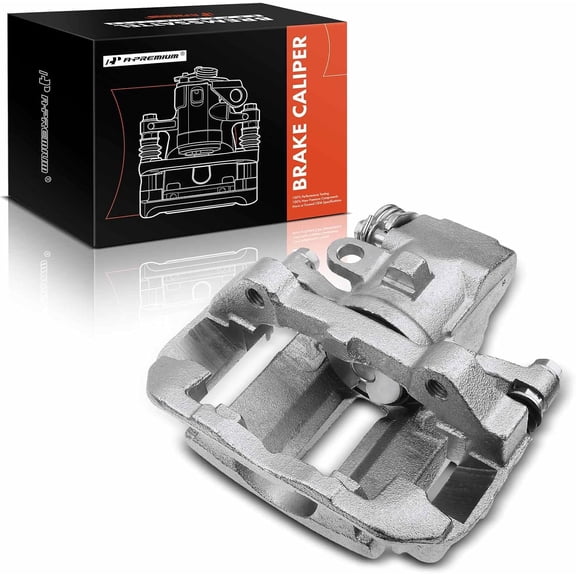 A-Premium Disc Brake Caliper Assembly with Bracket Compatible with Select Ford, Lincoln and Mercury Models - Mustang, Taurus, Thunderbird, Continental, Mark VII, Cougar, Sable - Rear Driver Side