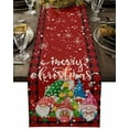 thumbnail image 5 of Winter Snowflake Christmas Dwarf Table Runner 13x60in Non-Slip Cotton Linen Table Runners, Red Black Buffalo Plaid Dresser Scarves TableRunner for Dinner Kitchen Dining Wedding Party, 5 of 9