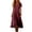 Wine, variant on CIENVNSTG Dresses for Women Summer Short Sleeve V Neck Maxi Dress Plus Size Loose Casual Flowy Swing A Line Beach Sundress White L