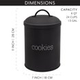thumbnail image 6 of AuldHome Design Black Enamelware Cookie Jar, Large Modern Farmhouse Treats Canister, 6 of 8