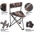 thumbnail image 4 of Folding Tripod Stool with Backrest Portable Legged Tripod Camping Chair Compact for Adults Fishing Hunting, 4 of 8