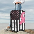 thumbnail image 7 of Gukieu Ribbon Breast Cancer Awareness Print Suitcase Protective Cover, Elastic Zipper Buckle Suitcase Protective Cover, Suitable for Travel, Business Trip-Large, 7 of 7