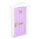 thumbnail image 5 of Mini puerta de madera con colores brillantes, detalles vívidos, bordes más suaves, puerta de hadas en miniatura para casa de muñecas 1:12, regalo morado claro, 5 of 14