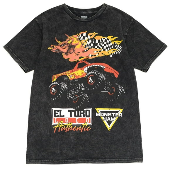 Camiseta Monster Jam El Toro Loco Truck para hombre - Carbón