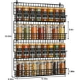 thumbnail image 2 of Spice Rack Wall Mounted 4 Pack, Space-Saving Spice Organizer for Spice Jars and Seasonings,Hanging Spice Rack Organizer for Kitchen Cabinet,or Pantry Door, 2 of 8