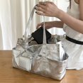 thumbnail image 5 of Bolsos de mano casuales coreanos para mujer, bolsos de diseñador de lujo, carteras, novedad de 2024, en cuero PU con cera de aceite, remaches, múltiples bolsillos para el hombro, 5 of 5