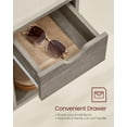 thumbnail image 2 of Storage Bench with Cushion and Drawer - Entryway Organizer for Living Room, Bedroom, Closet - Heather Greige and Cappuccino Beige, 2 of 5