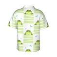 thumbnail image 3 of Fotbe Frogs And Dragonflies Hawaiian Shirt For Men Unisex Summer Beach Casual Short Sleeve Cotton Linen Button Down Shirts-Large, 3 of 9
