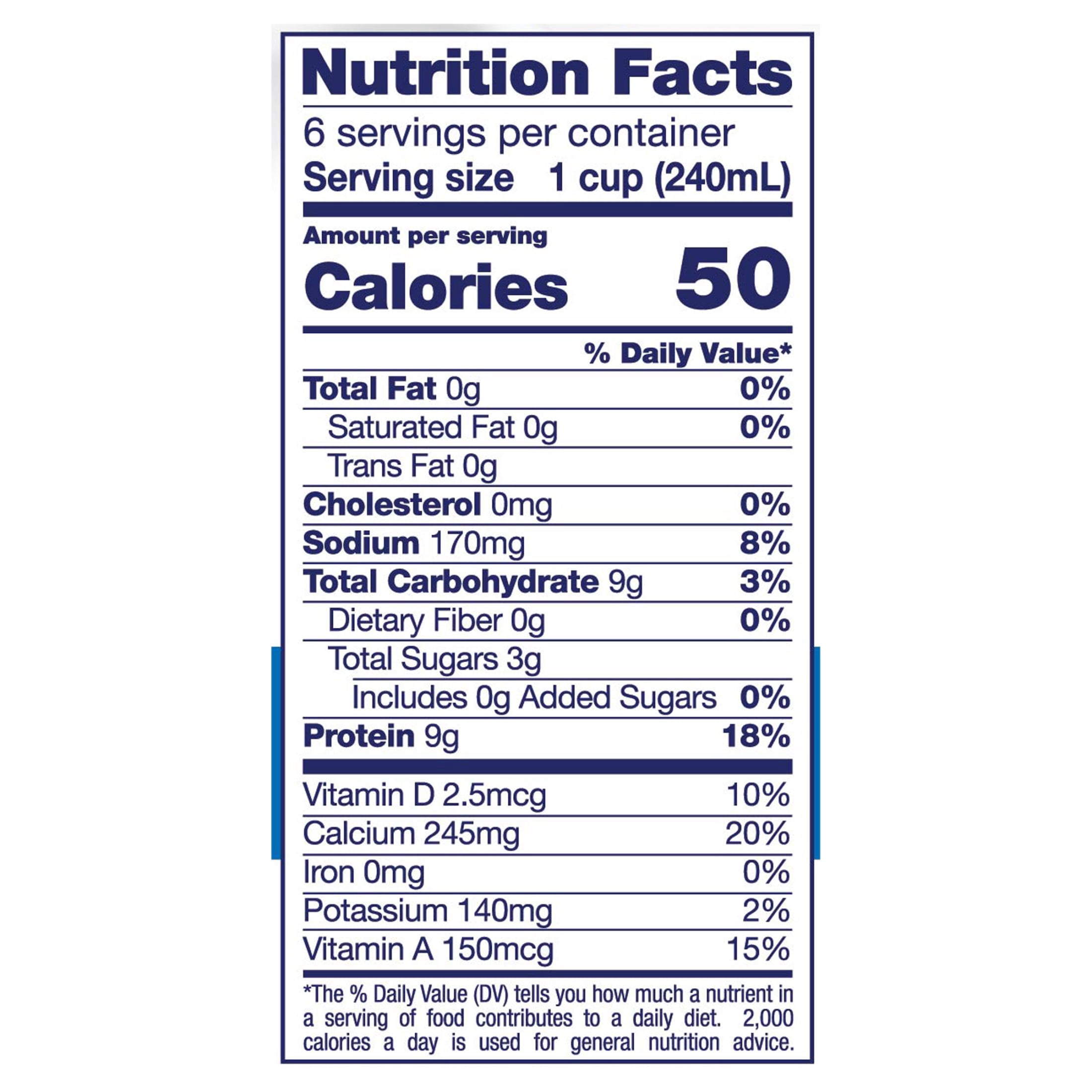 DairyPure Milk50 Original Lactose Free Skim Milk, 48 Fl Oz