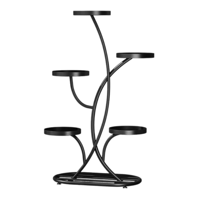 Soporte para flores, soporte para múltiples plantas, artesanía, moderno, de varios niveles, para exhibición de plantas, para decoración de esquinas al Negro
